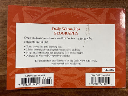 Daily Warm-Ups Geography Walch Publishing Workbook