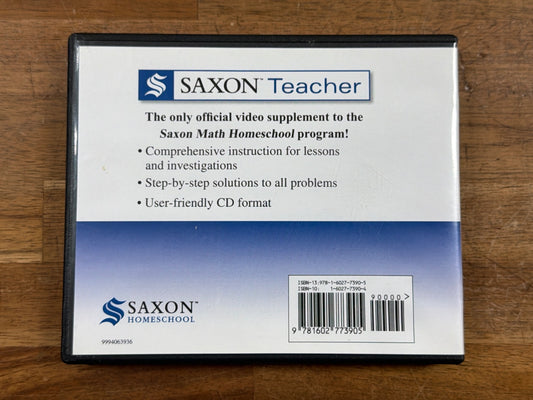 Saxon Teacher Math 8/7 3rd Edition Lesson & Test CDs