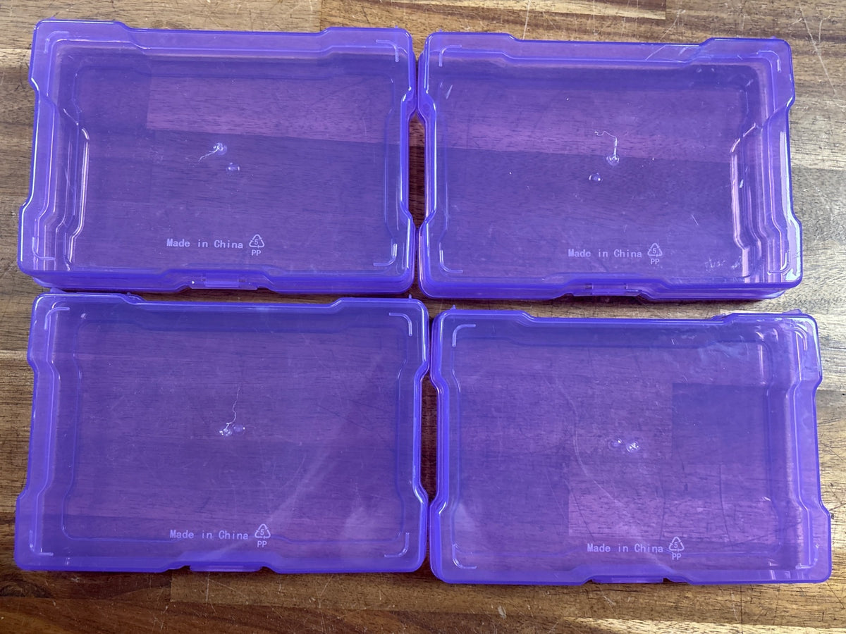 Purple Plastic Storage Cases - Set of 4 Small Boxes — photo 2 of 2