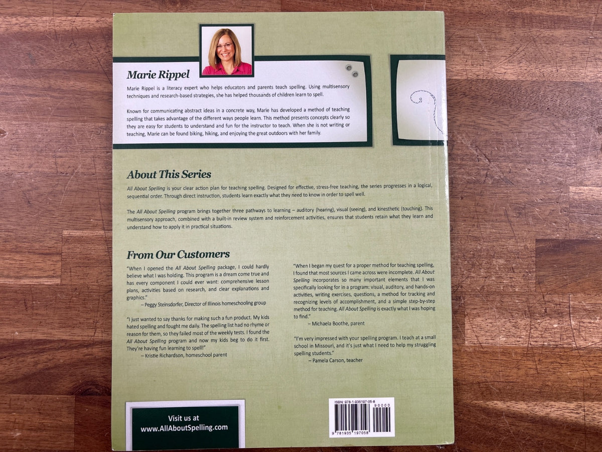 All About Spelling Level 2 Teacher's Manual by Marie Rippel
