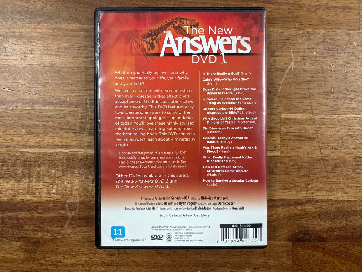 The New Answers DVD 1 - Answers in Genesis Ken Ham