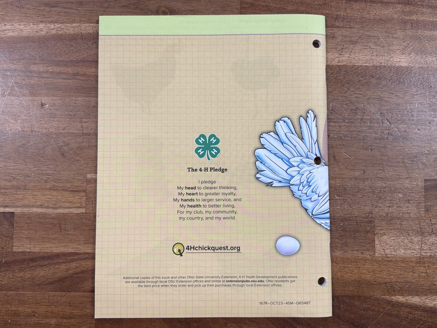 ChickQuest Logbook 4-H 167R Ohio State Extension Workbook