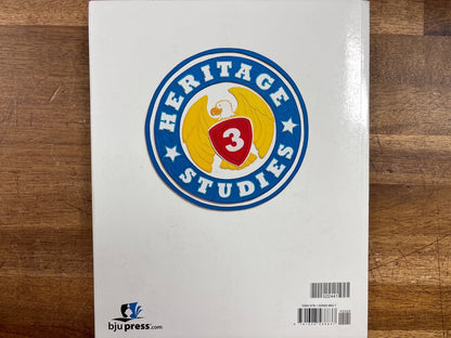 BJU Press Heritage Studies 3 Student Text & Tests Key 3rd Ed