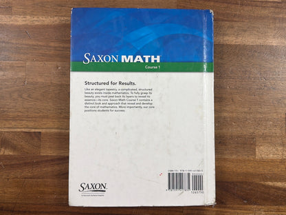 Saxon Math Course 1 Student Textbook by Stephen Hake