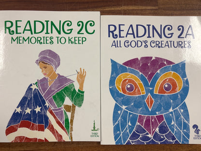 BJU Press Reading 2A-2D & Adventures 3B Readers Set 3rd Ed