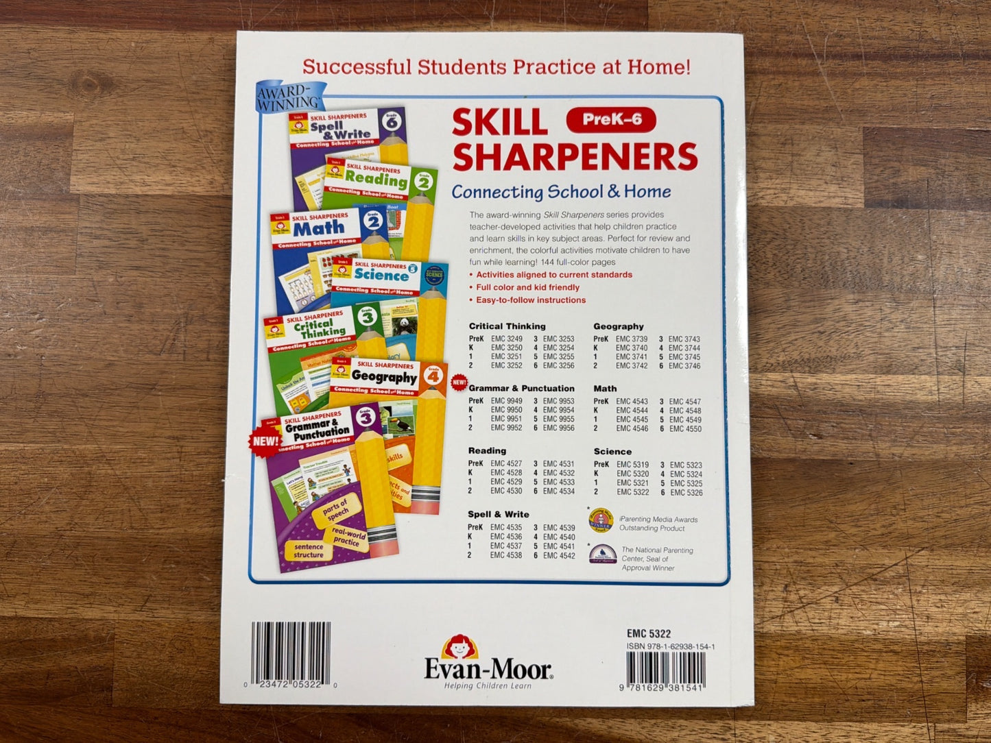 Evan-Moor Skill Sharpeners Science Grade 2 Workbook