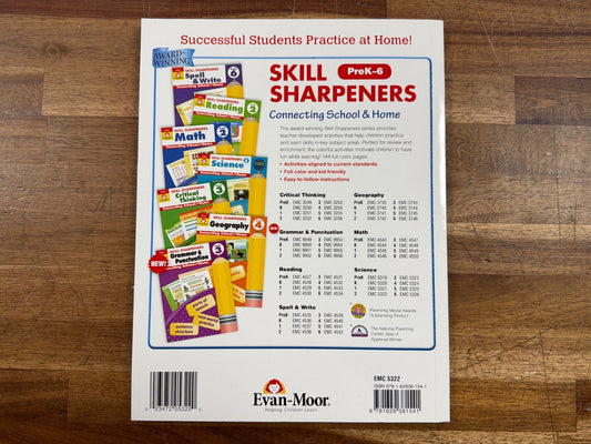 Evan-Moor Skill Sharpeners Science Grade 2 Workbook