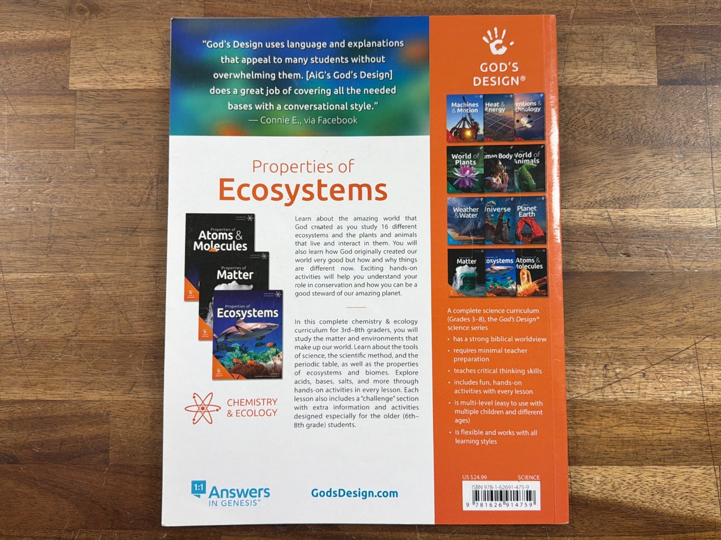 God's Design Properties of Ecosystems 4th Ed Chemistry Ecology