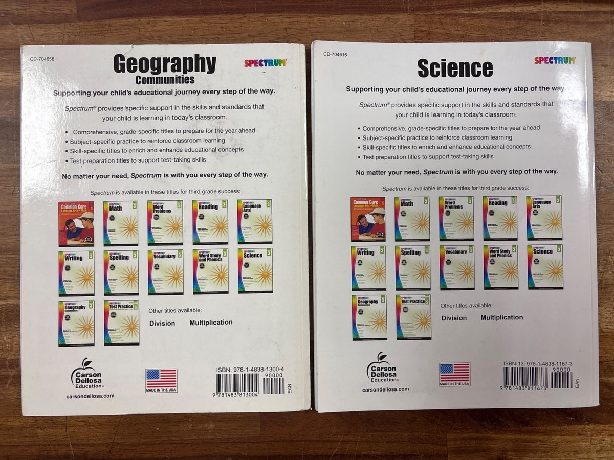 Spectrum Grade 3 Set: Spelling, Math, Language Arts, Science — photo 2 of 7
