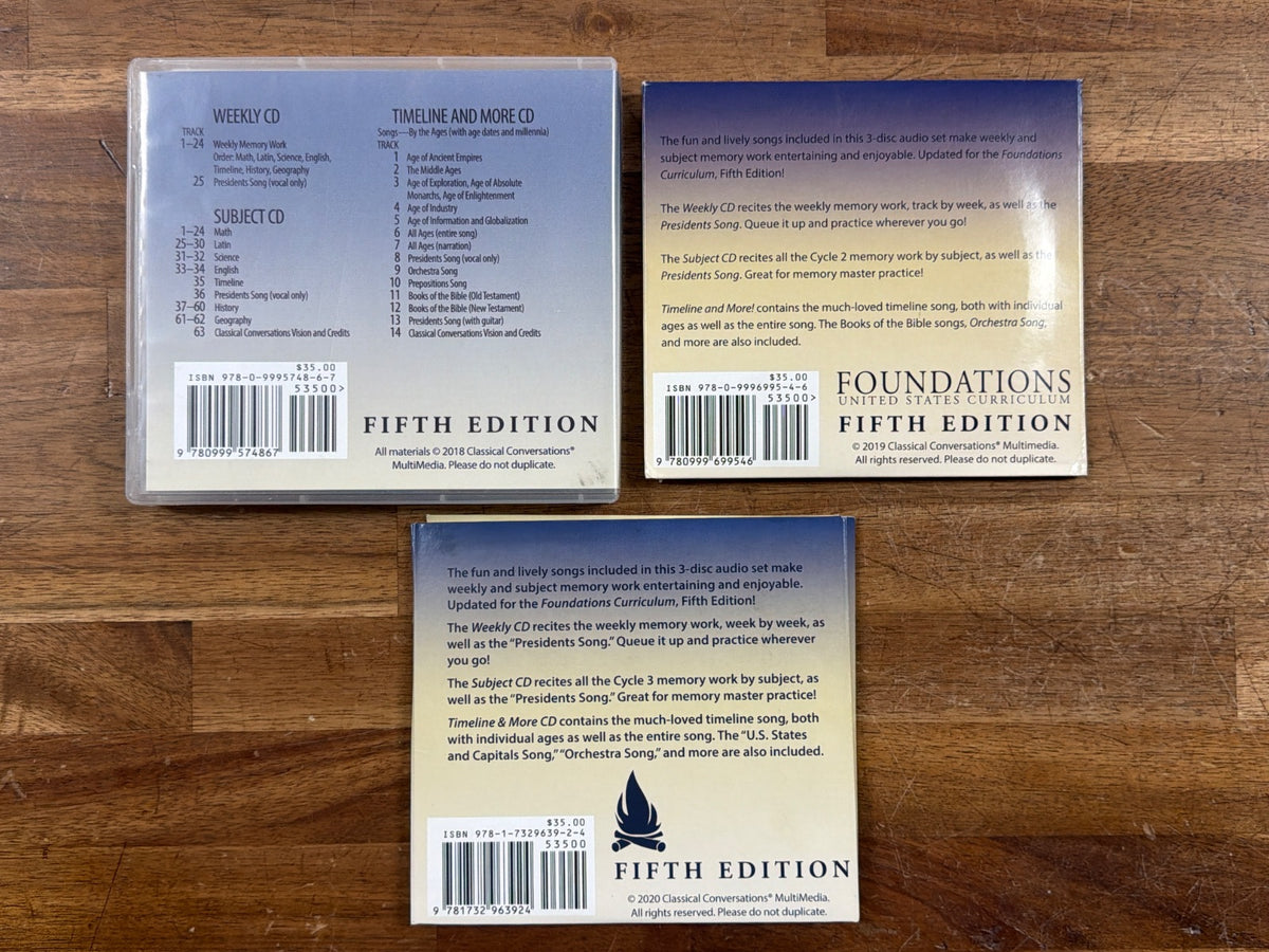 Classical Conversations Foundations Audio CDs Cycles 1-3