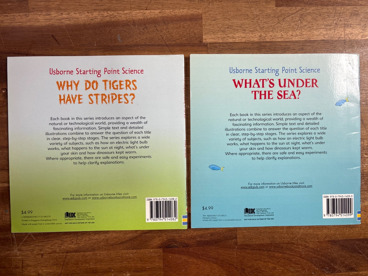 Usborne Starting Point Science: Tigers & Under the Sea Set