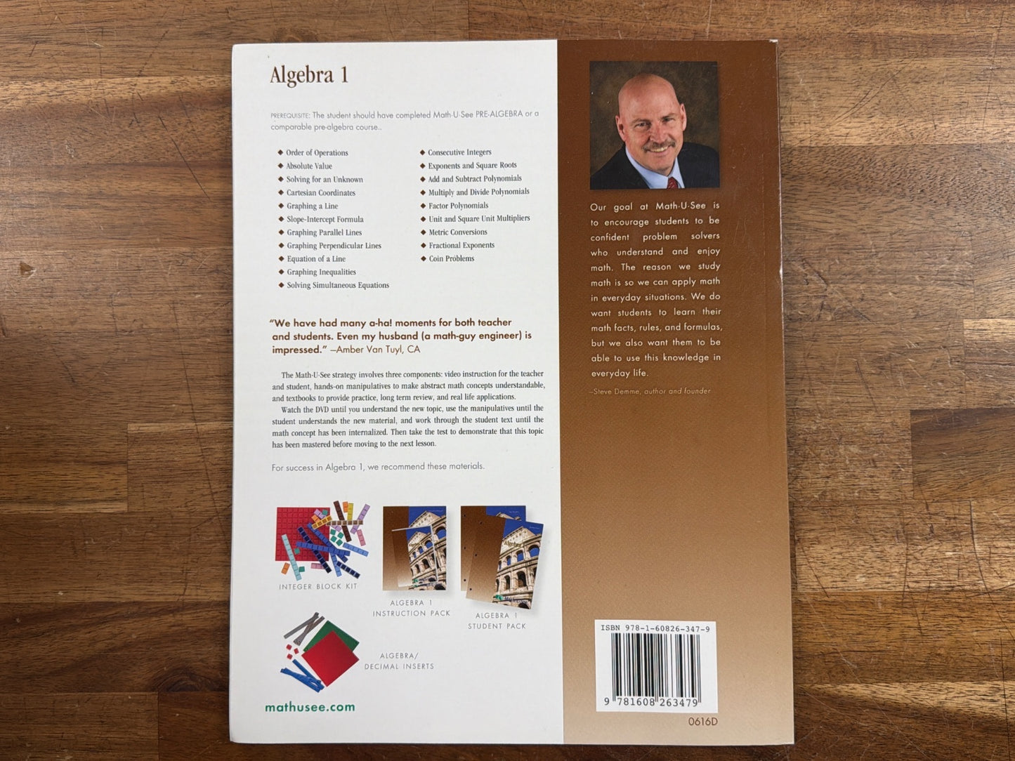 Math-U-See Algebra 1 Tests Book