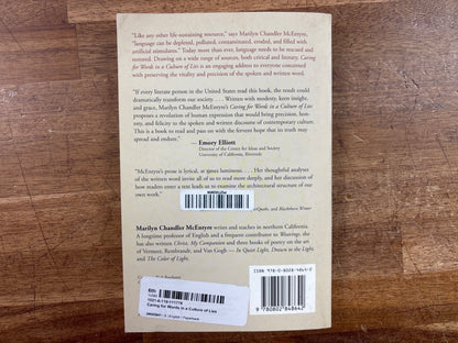 Caring for Words in a Culture of Lies - McEntyre
