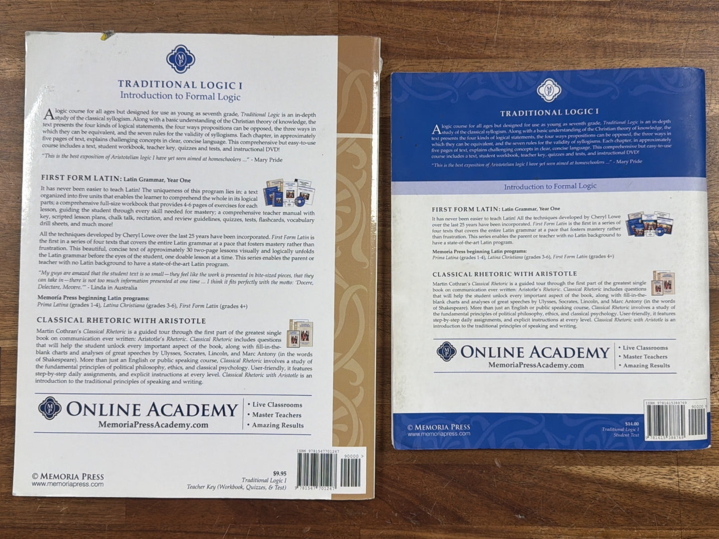 Traditional Logic I 3rd Ed Student Text & Teacher Key Set