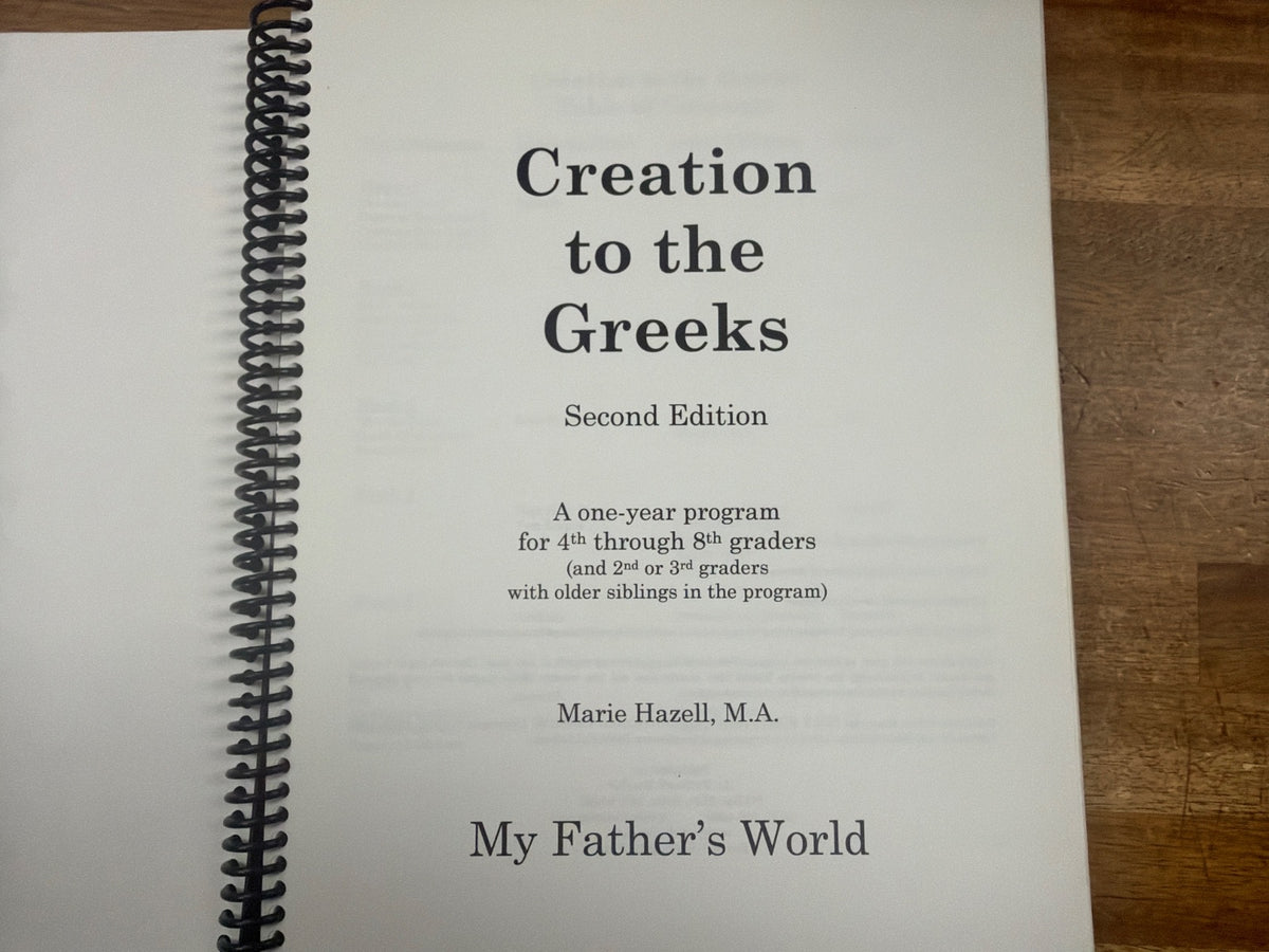 My Father's World Creation to the Greeks 2nd Edition Guide