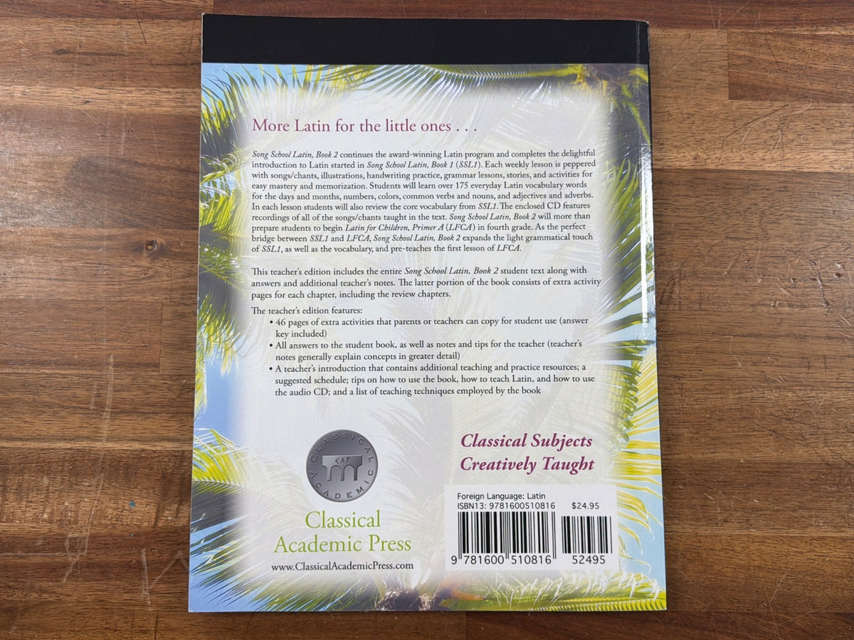 Song School Latin Book 2 Student & Teacher Edition Set