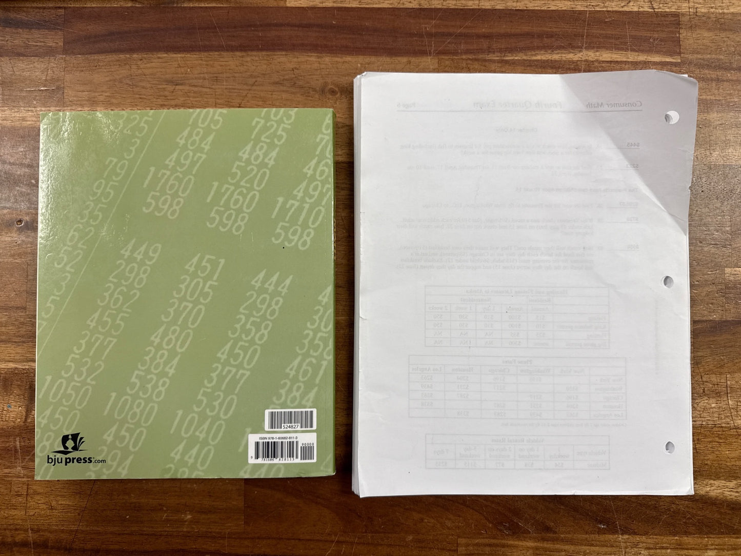BJU Press Consumer Math 2nd Ed Set: Teacher Books 1&2, Test