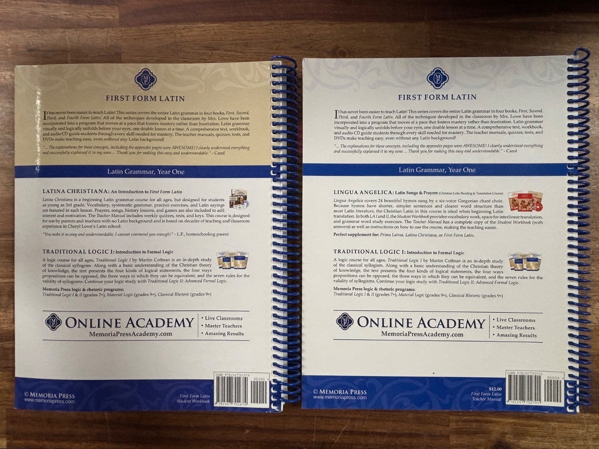 Memoria Press First Form Latin Second Edition Set