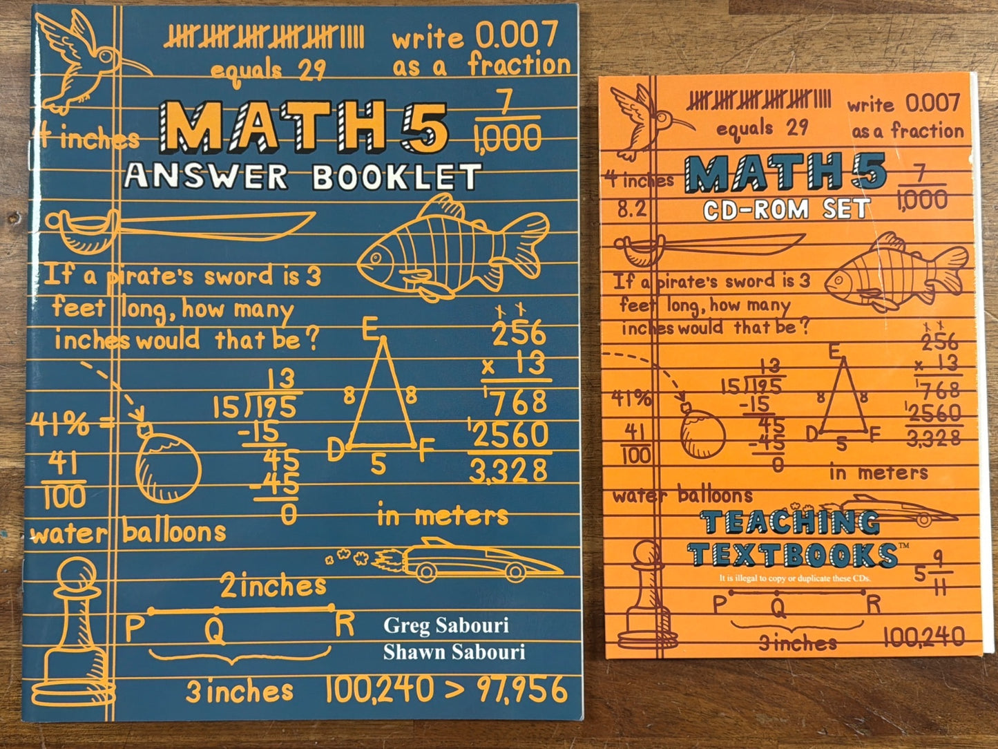 Math 5 Teaching Textbook Set with CD-ROM & Answer Key