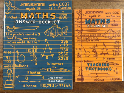 Math 5 Teaching Textbook Set with CD-ROM & Answer Key