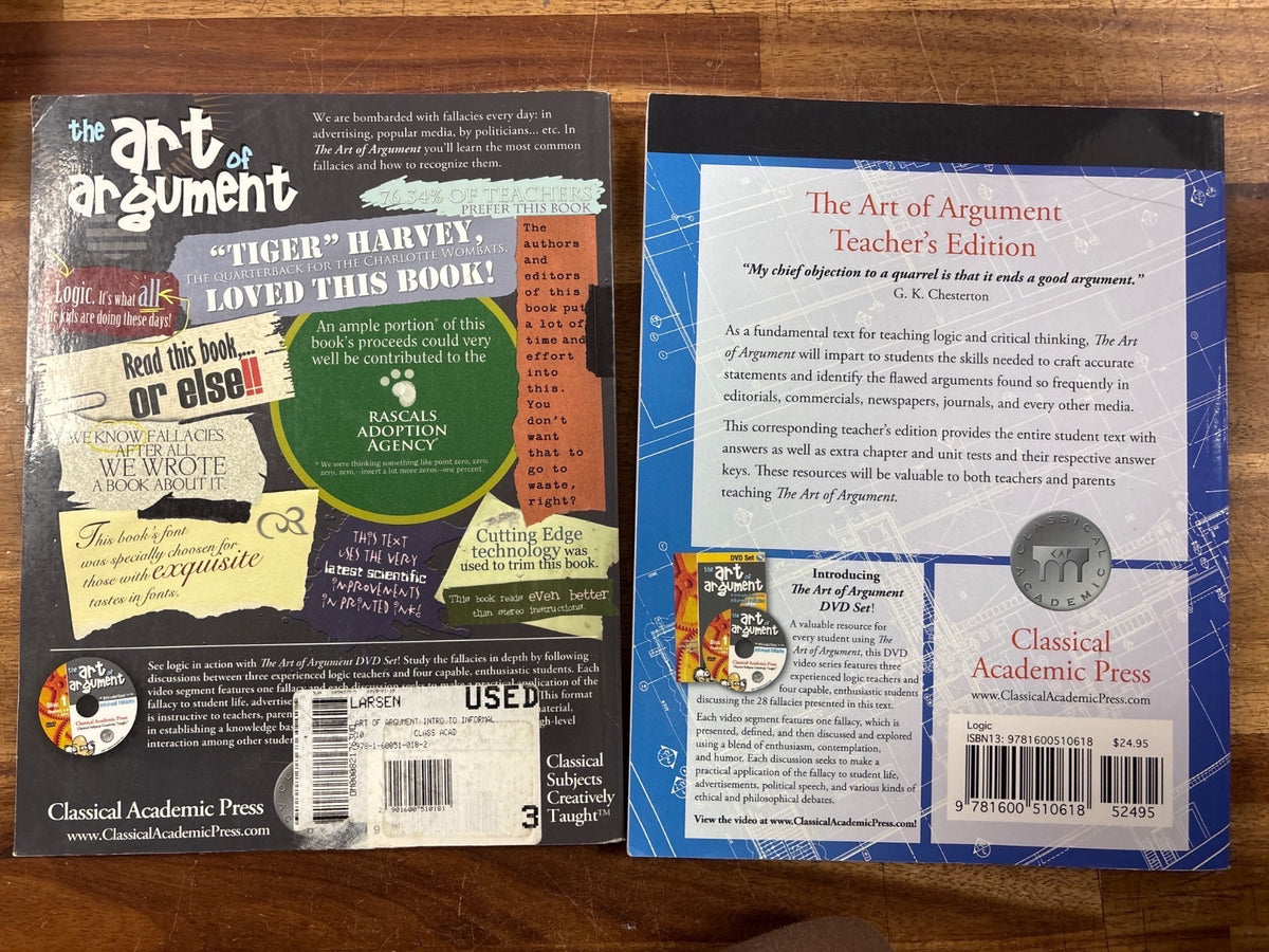 Art of Argument Set: Student Text, Teacher Ed & DVD — photo 3 of 5