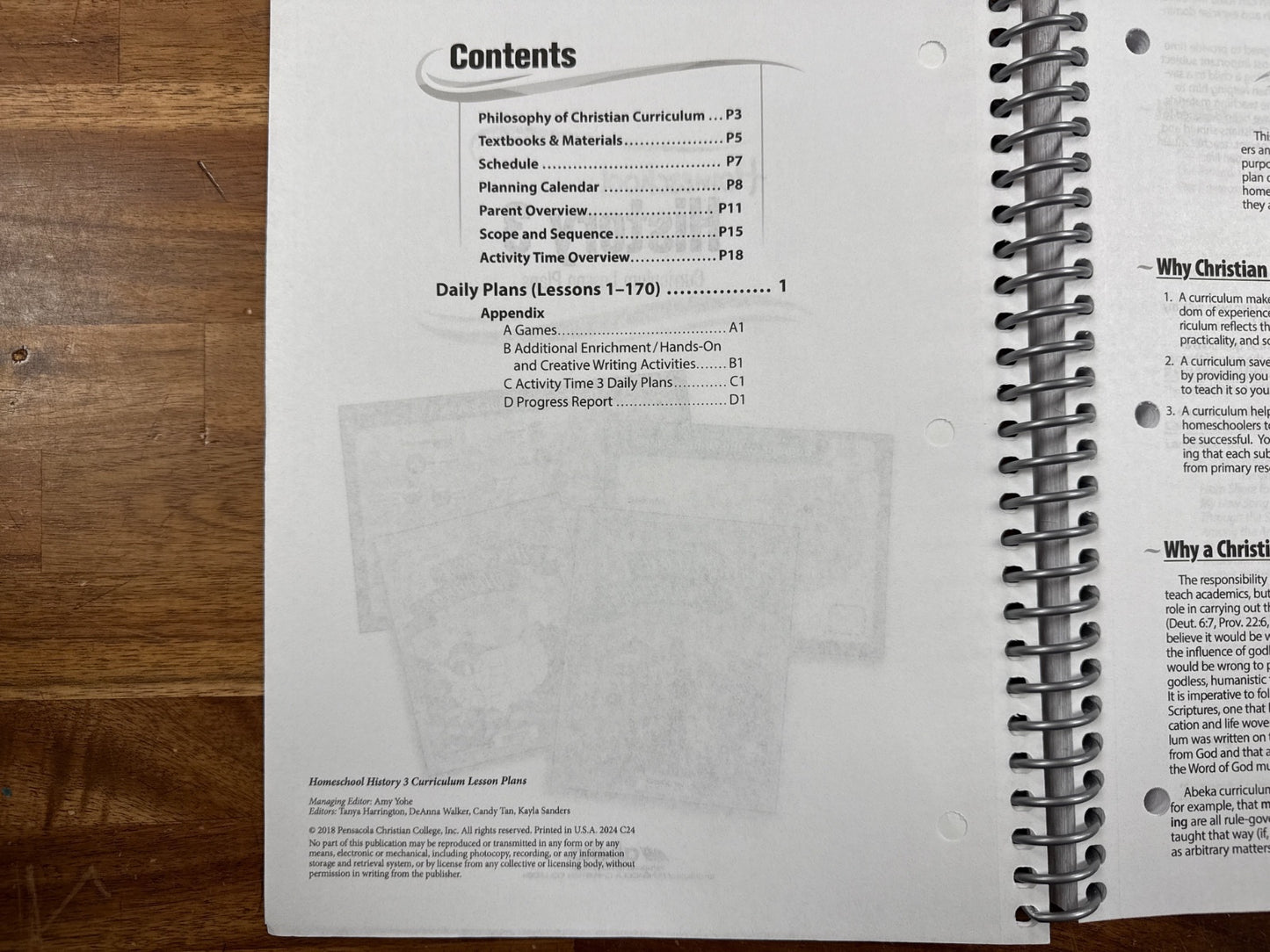 Abeka Homeschool History 3 Curriculum Lesson Plans 2018