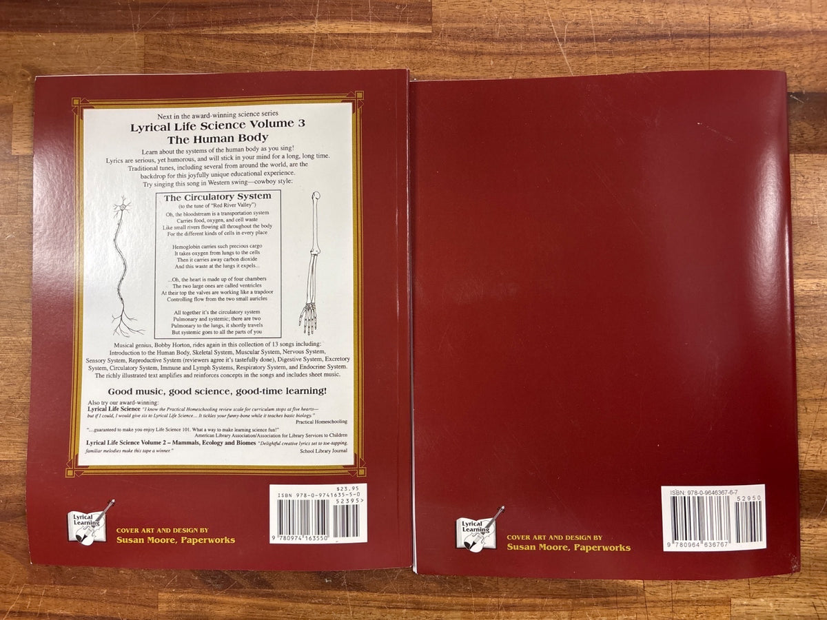 Lyrical Life Science Vol 3 Human Body Set Text Workbook CD