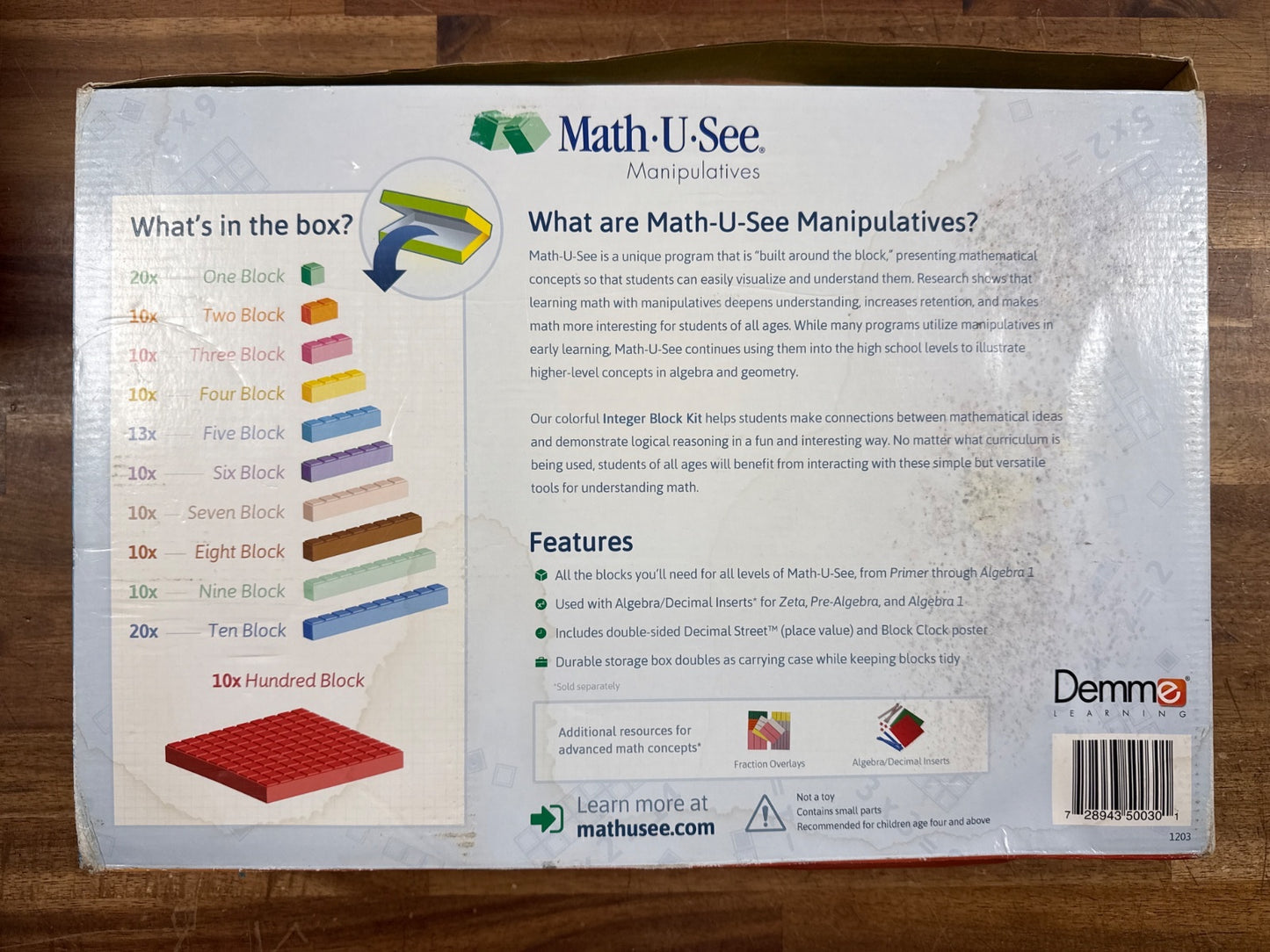 Math-U-See Integer Block Kit Manipulatives