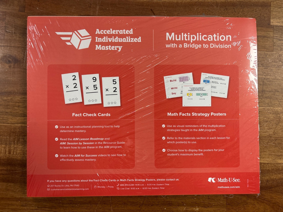 Math-U-See AIM Multiplication Bridge to Division Kit — photo 3 of 5