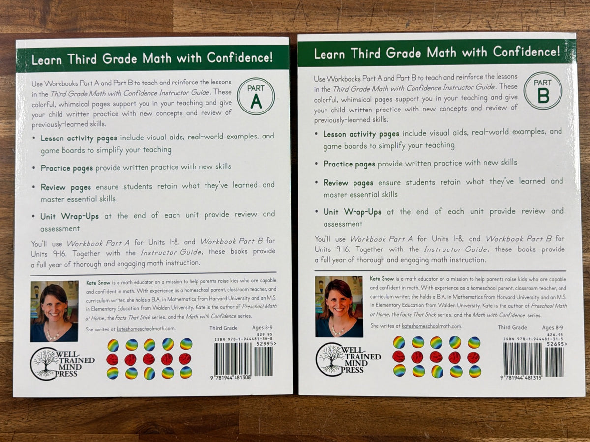 Third Grade Math with Confidence Set - Guide & Workbooks a/B — photo 3 of 5