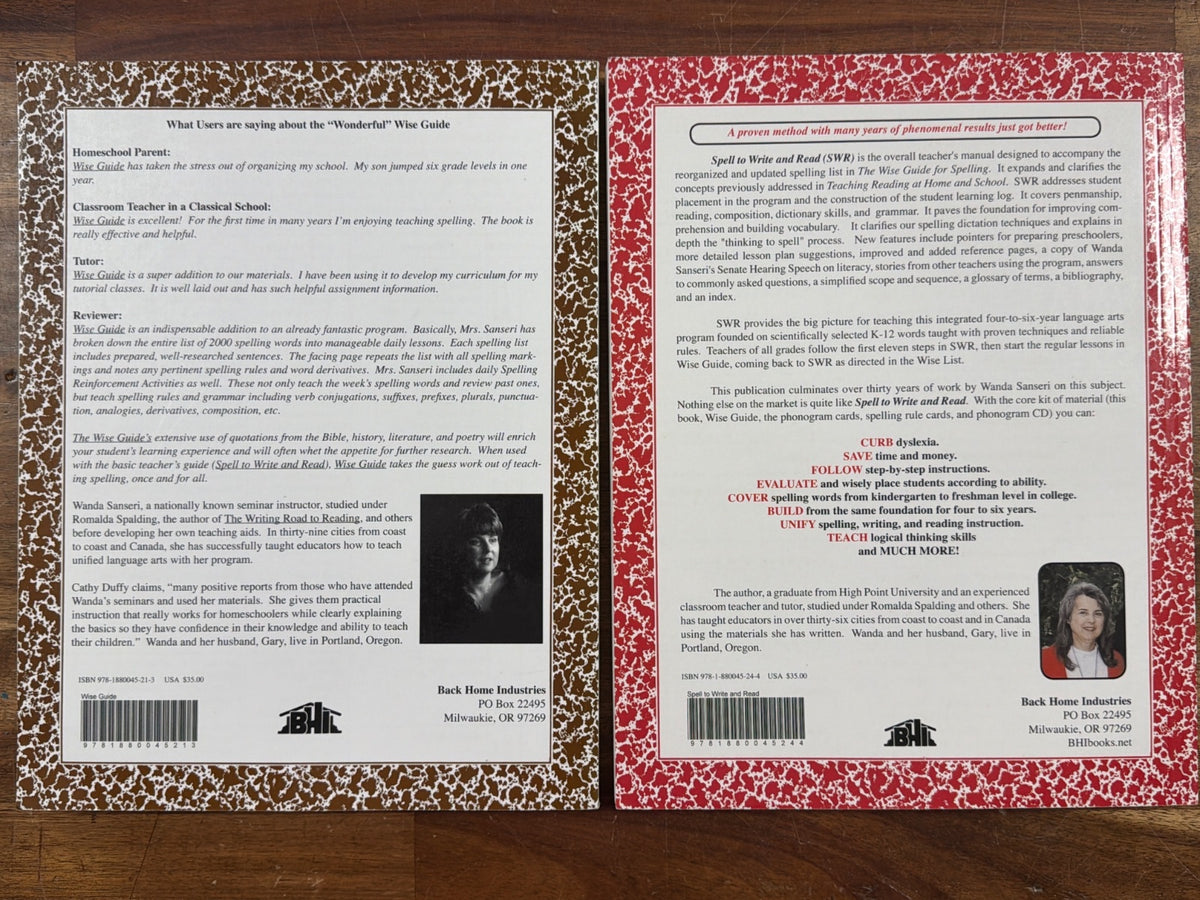 Spell to Write and Read Large Kit + Wise Guide Bundle