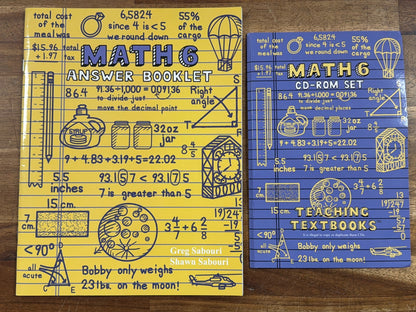 Teaching Textbooks Math 6 Set with Answer Key & CD-ROM