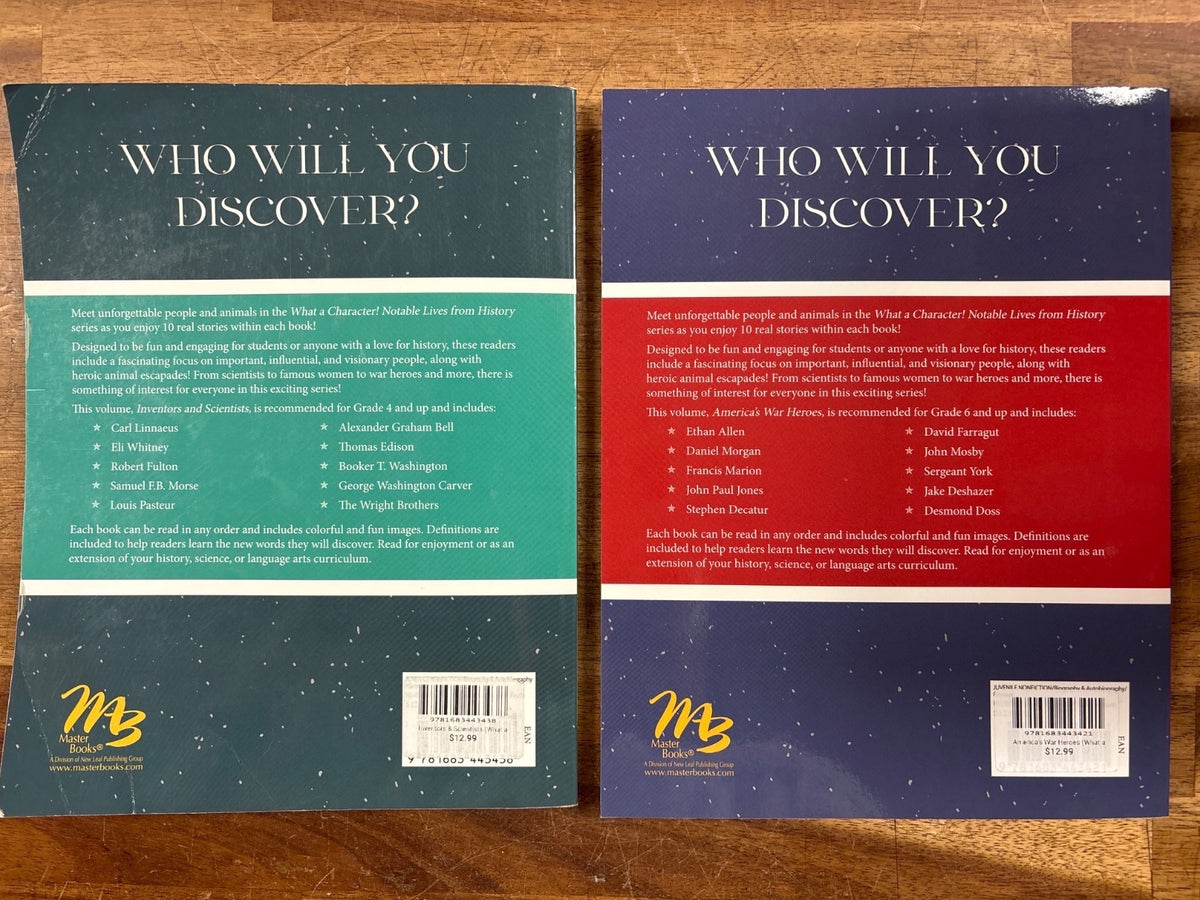 What a Character! Notable Lives History 4-Book Set Boyer