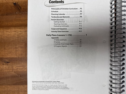 Abeka Homeschool Arithmetic 4 Curriculum Lesson Plans