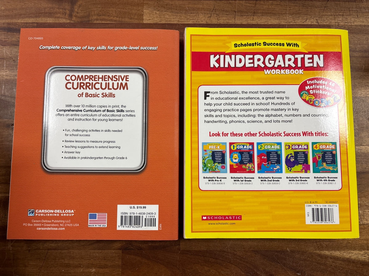 Kindergarten Workbook Bundle: Curriculum, Get Ready, Scholastic