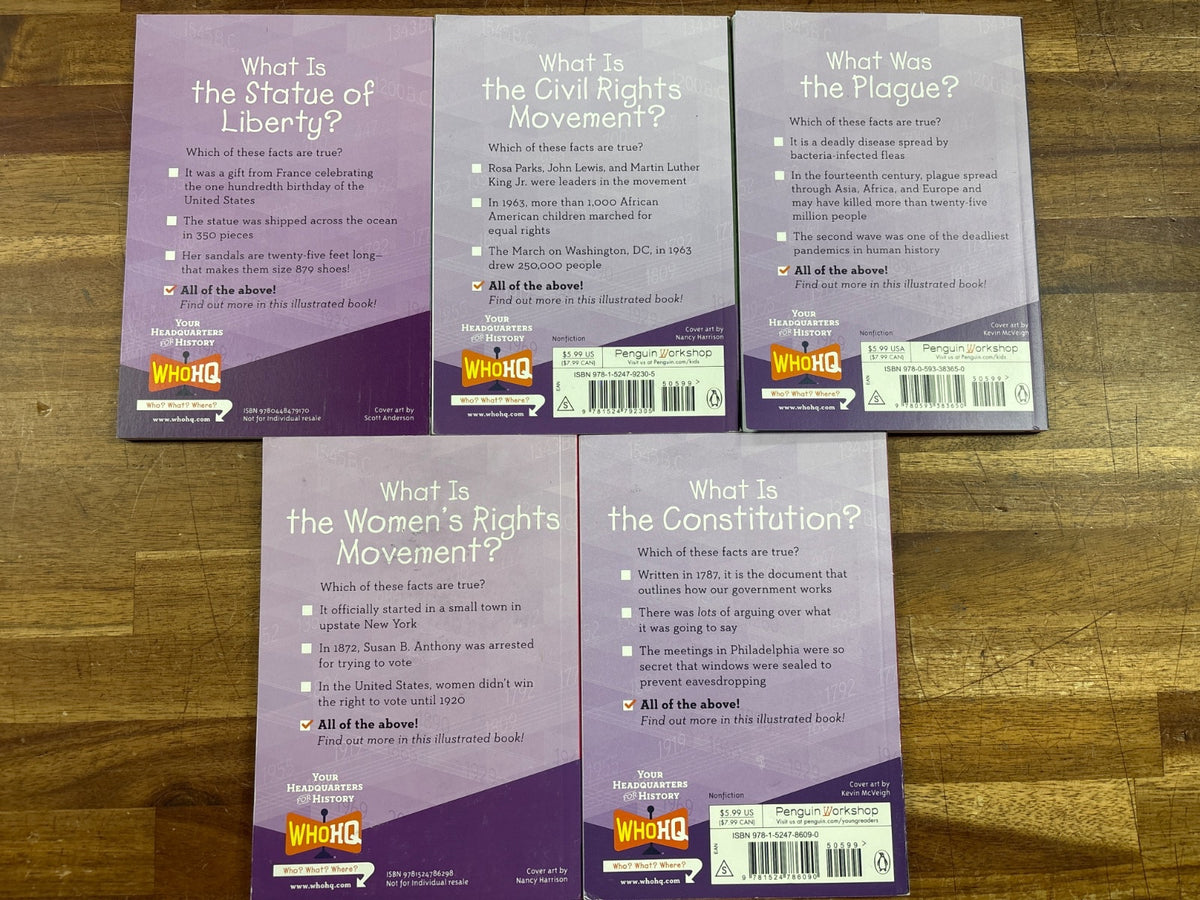 Who Was/What Was Series 14-Book History Lot Set — photo 3 of 7