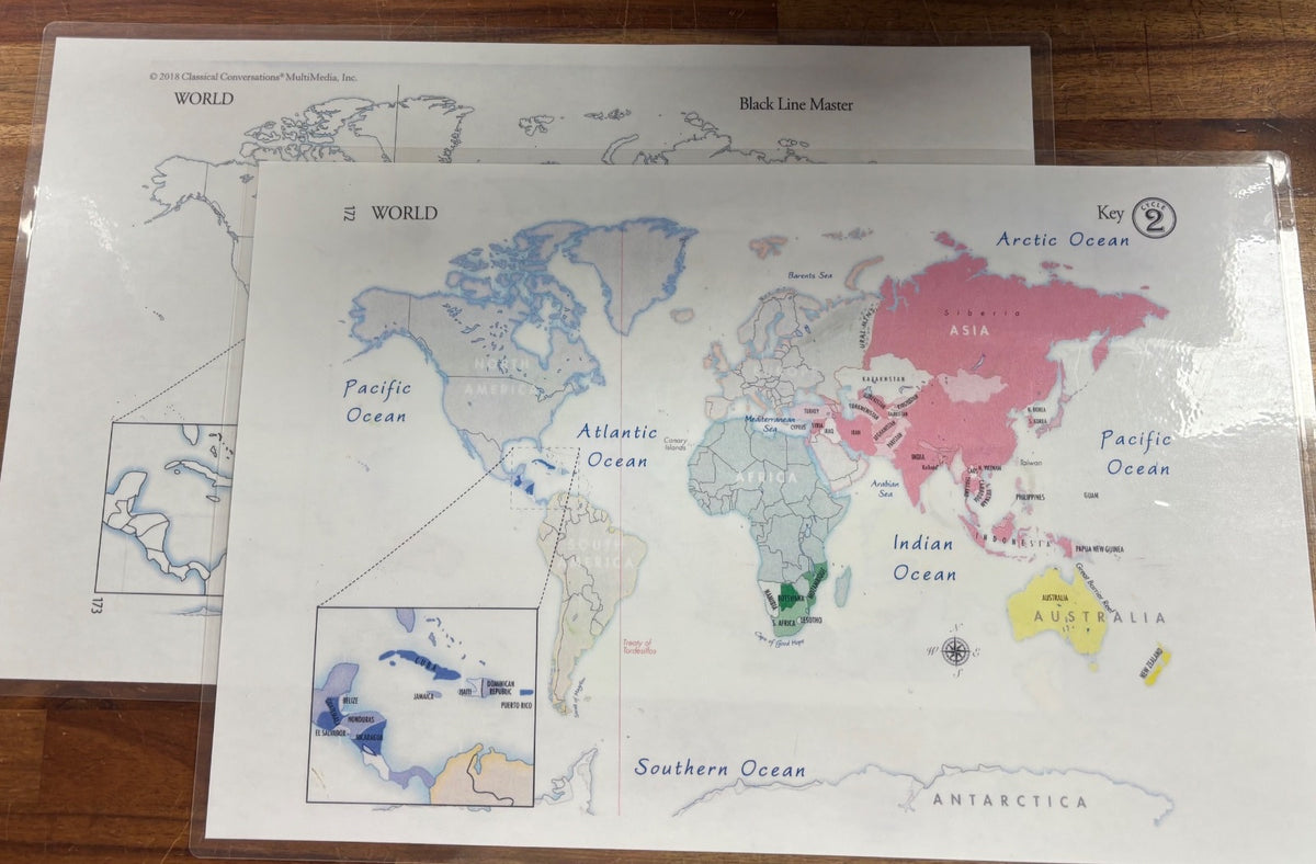 Classical Conversations Cycle 2 Geography Europe & World Maps