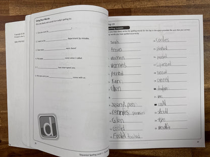 Sequential Spelling Level 1 Student Workbook