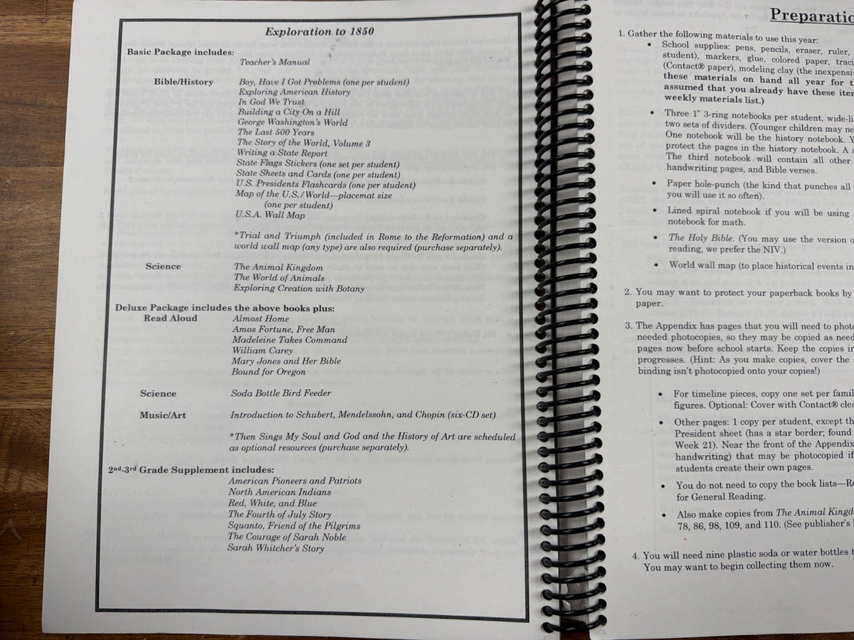 My Father's World Exploration to 1850 Teacher's Manual