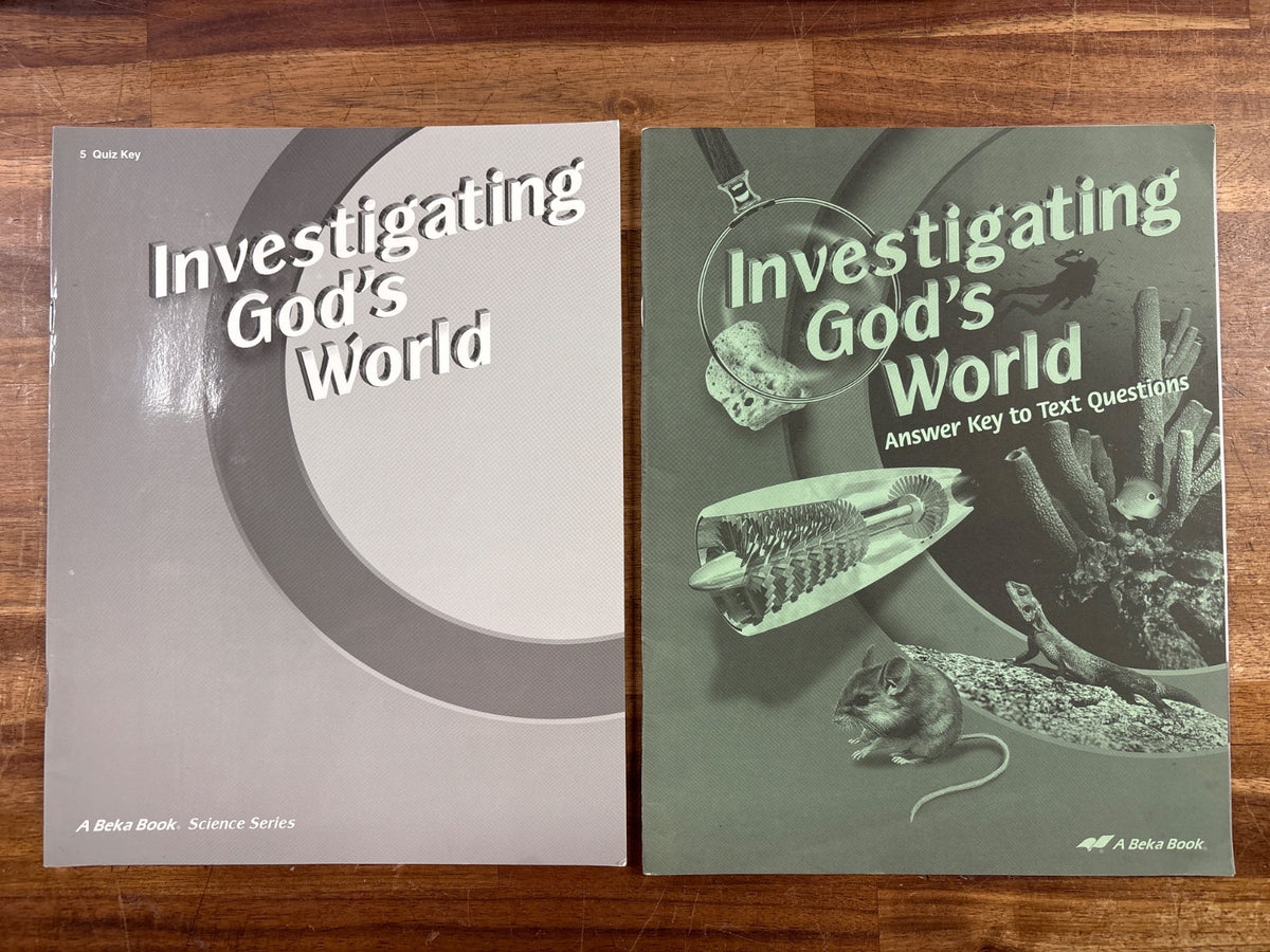 Abeka Investigating God's World 3rd Ed Text & Key Set — photo 4 of 5