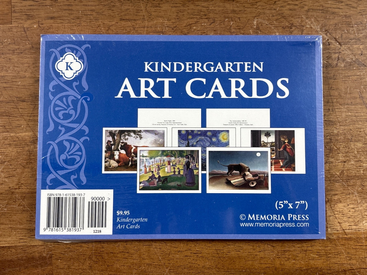 Memoria Press Art Cards K-2 Set Kindergarten 1st 2nd Grade