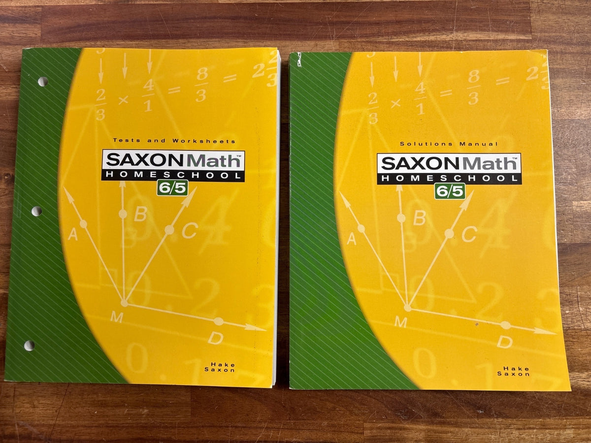 Saxon Math 6/5 Homeschool Text, Tests & Solutions Set