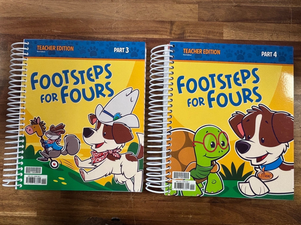 Footsteps for Fours Complete Set - Teacher, Activity, Writing