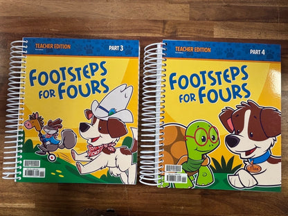 Footsteps for Fours Complete Set - Teacher, Activity, Writing