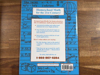 Teaching Textbooks Algebra I 2.0 Set