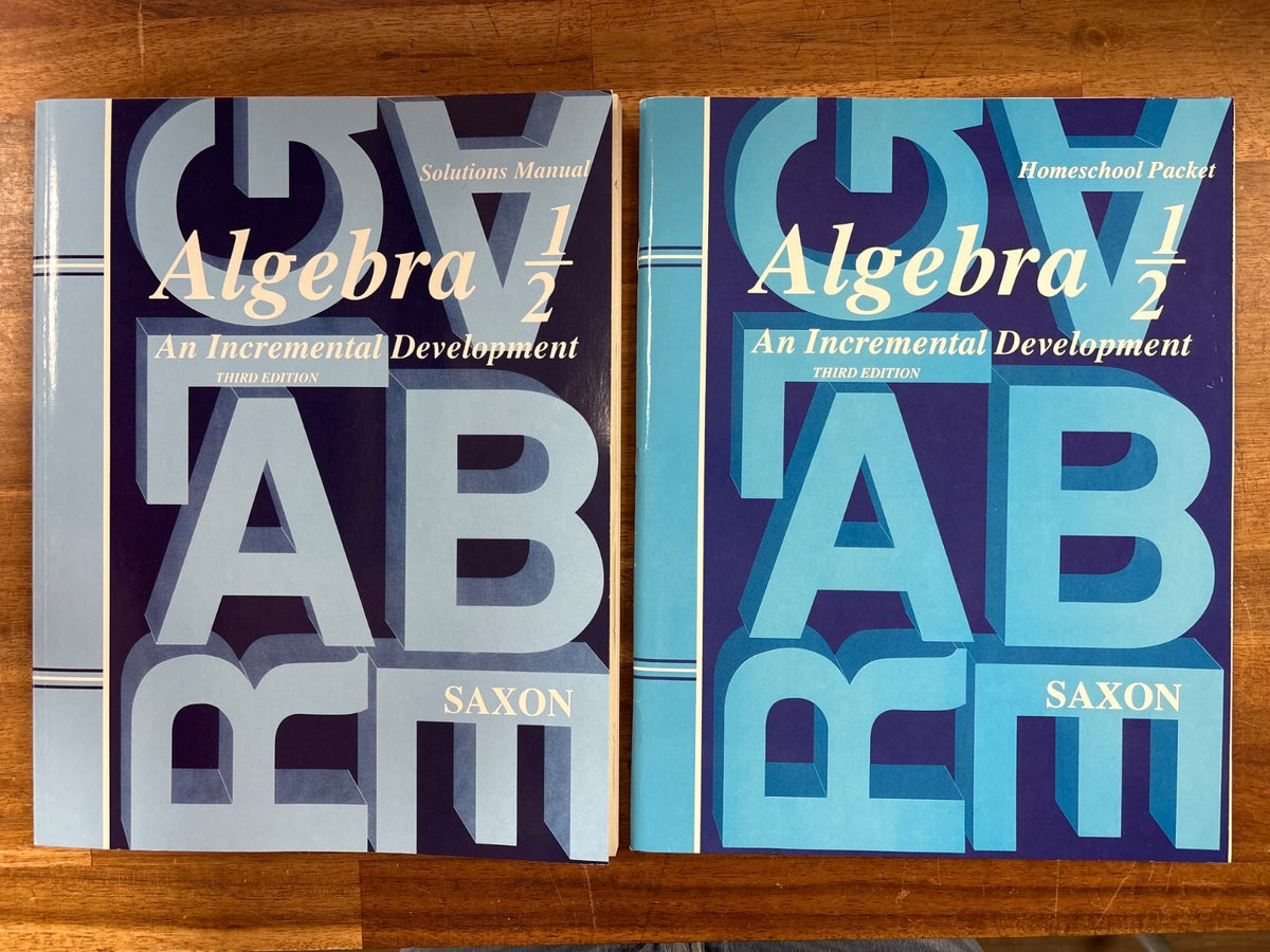 Saxon Algebra 1/2 3rd Edition Homeschool Kit Set
