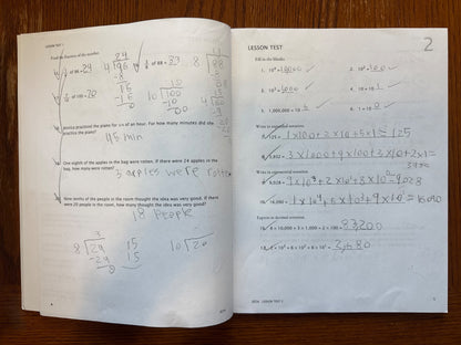 Math-U-See Zeta Decimals & Percents Tests Booklet