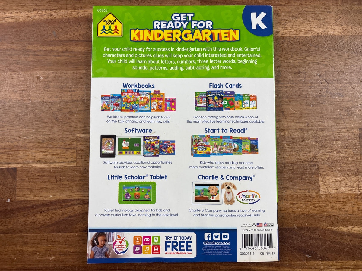 Kindergarten Workbook Bundle: Curriculum, Get Ready, Scholastic