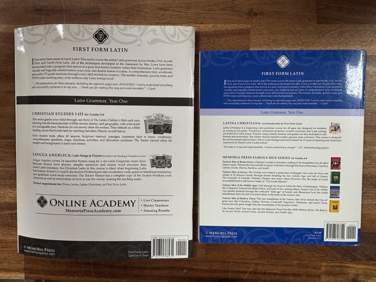 Memoria Press First Form Latin Second Edition Set