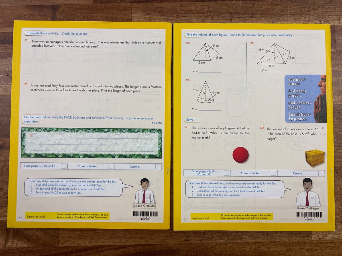 ACE Math Fourth Edition Student Workbook Set 1086-1096 — photo 5 of 11